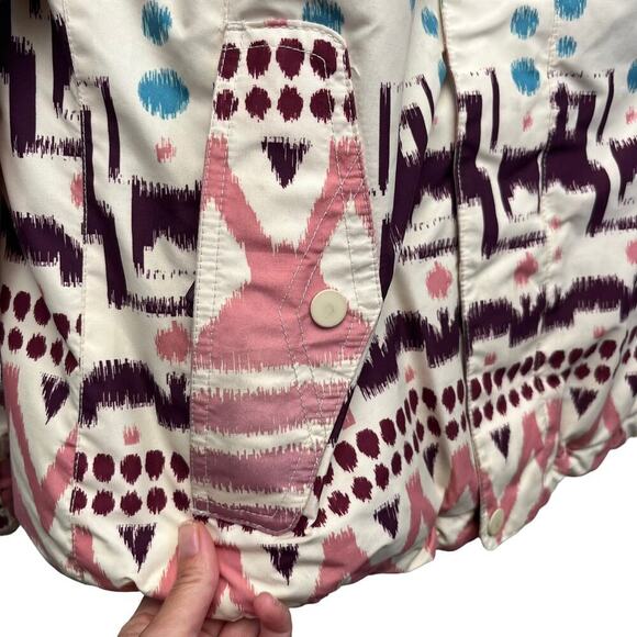 Burton Jacket Womens Small Pink Purple Blue Cream Ski Snowboard Da Nang Coat - Picture 4 of 13